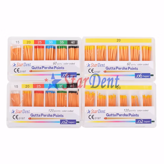 Taper 02 04 06 Puntos de papel absorbente dental