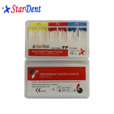 Material de obturación dental Punta de papel Puntas de papel absorbente (cono F)