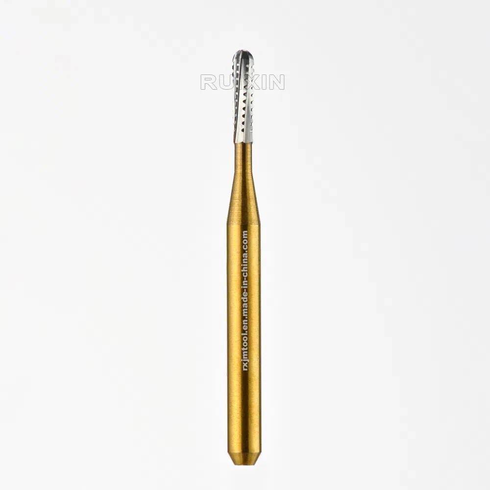 Fabricante de consumibles de corte dental de alta velocidad Taladro de carburo de tungsteno con revestimiento de titanio para corte de metales de alta velocidad FG